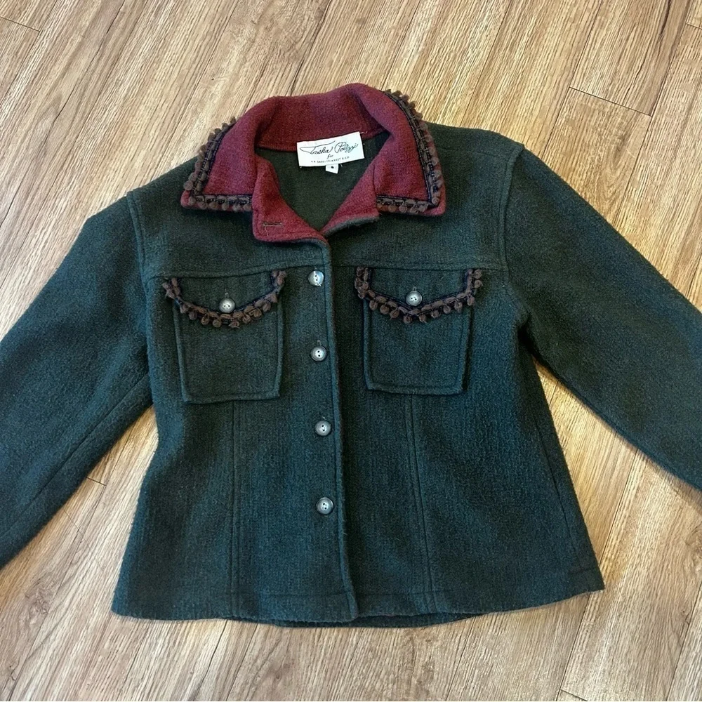 Tasha Polizzi Dark Pine Green Fleece Jacket for Saddleblanket Co. - Picture 2 of 10